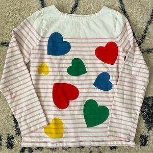 Mini Boden Girls’ 13-14y Breton hearts shirt (EUC)